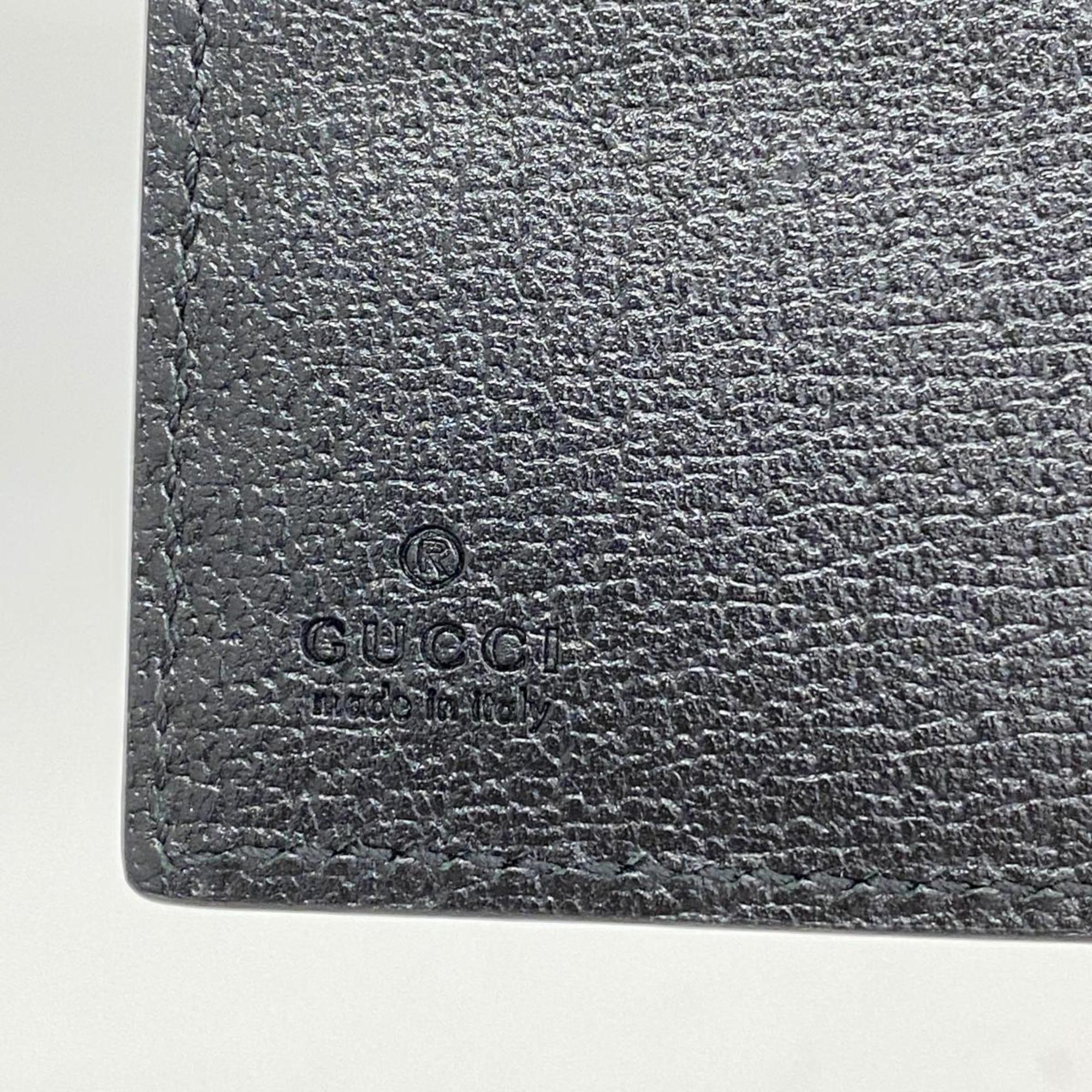 Gucci Wallet GG Marmont 428725 Leather Black Men's