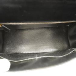 Hermes handbag Kelly 28 〇Q stamp box calf black ladies