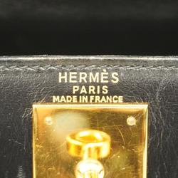 Hermes handbag Kelly 28 〇Q stamp box calf black ladies