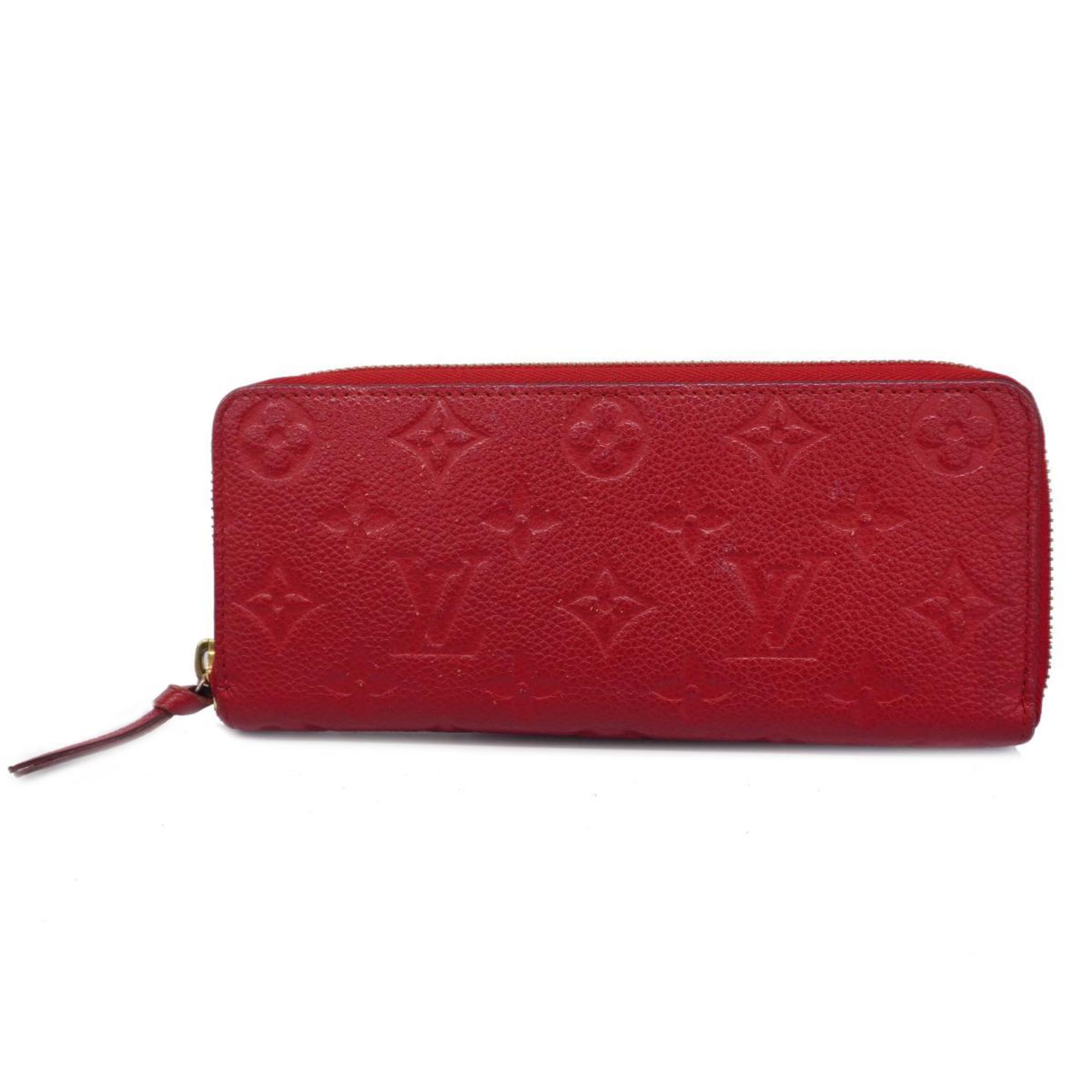 Louis Vuitton Long Wallet Monogram Empreinte Portefeuille Clemence M60169 Cerise Ladies