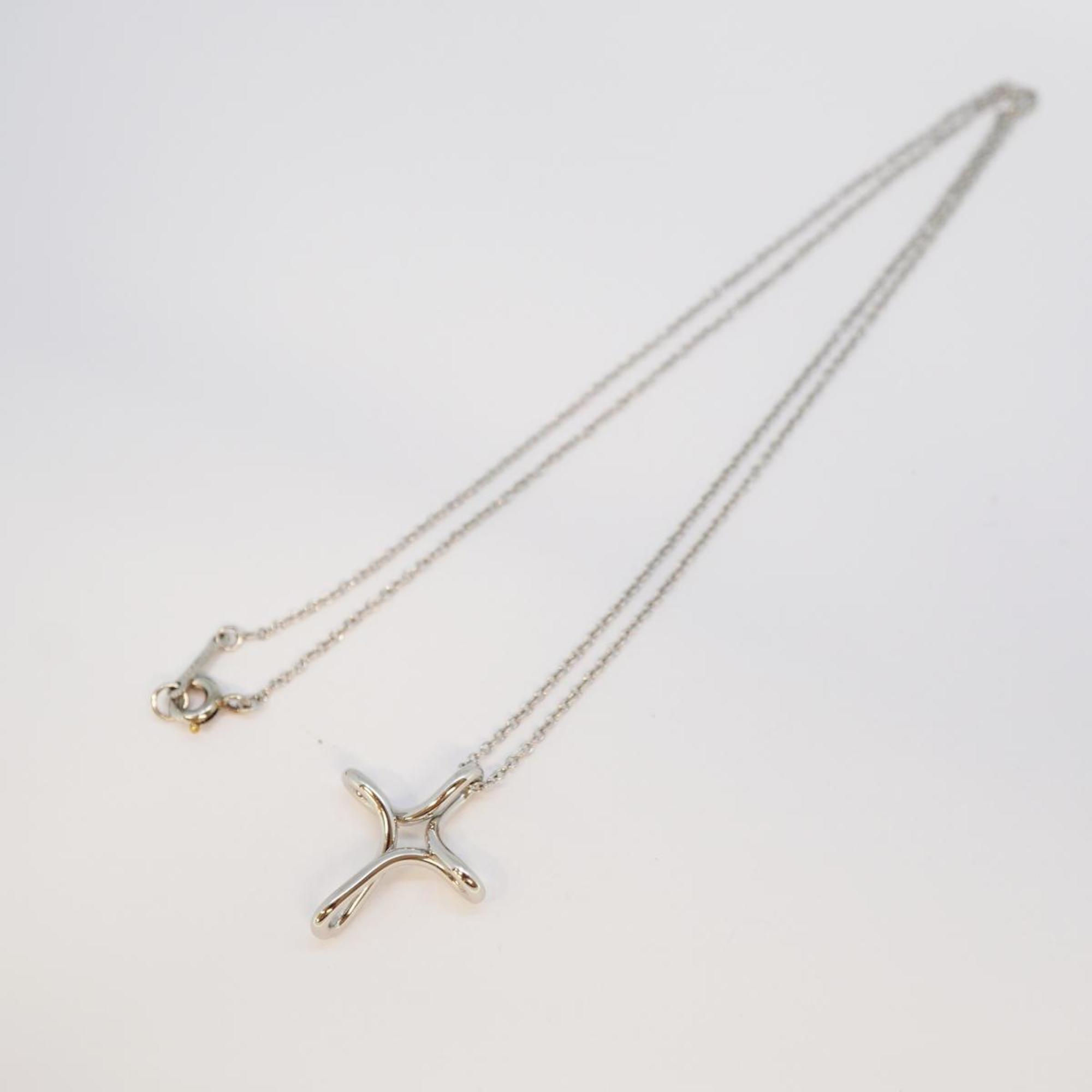 Tiffany Necklace Infinity Cross Pt950 Platinum Women's