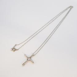 Tiffany Necklace Infinity Cross Pt950 Platinum Women's