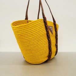 Prada straw basket bag yellow ladies