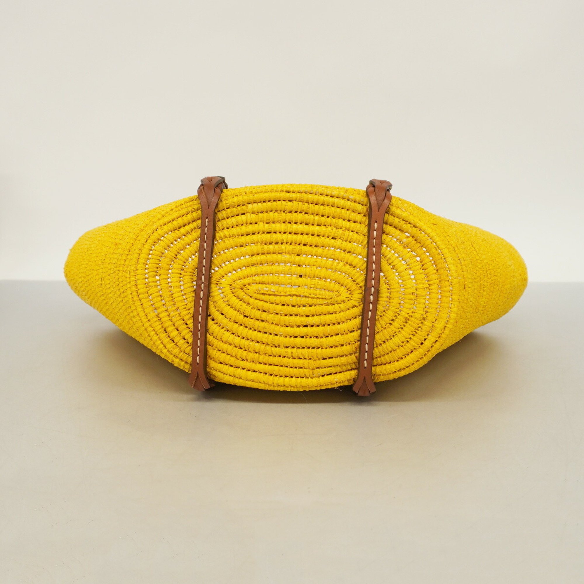 Prada straw basket bag yellow ladies