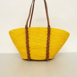 Prada straw basket bag yellow ladies