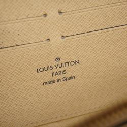 Louis Vuitton Long Wallet Damier Azur Zippy N60019 White Men's Women's