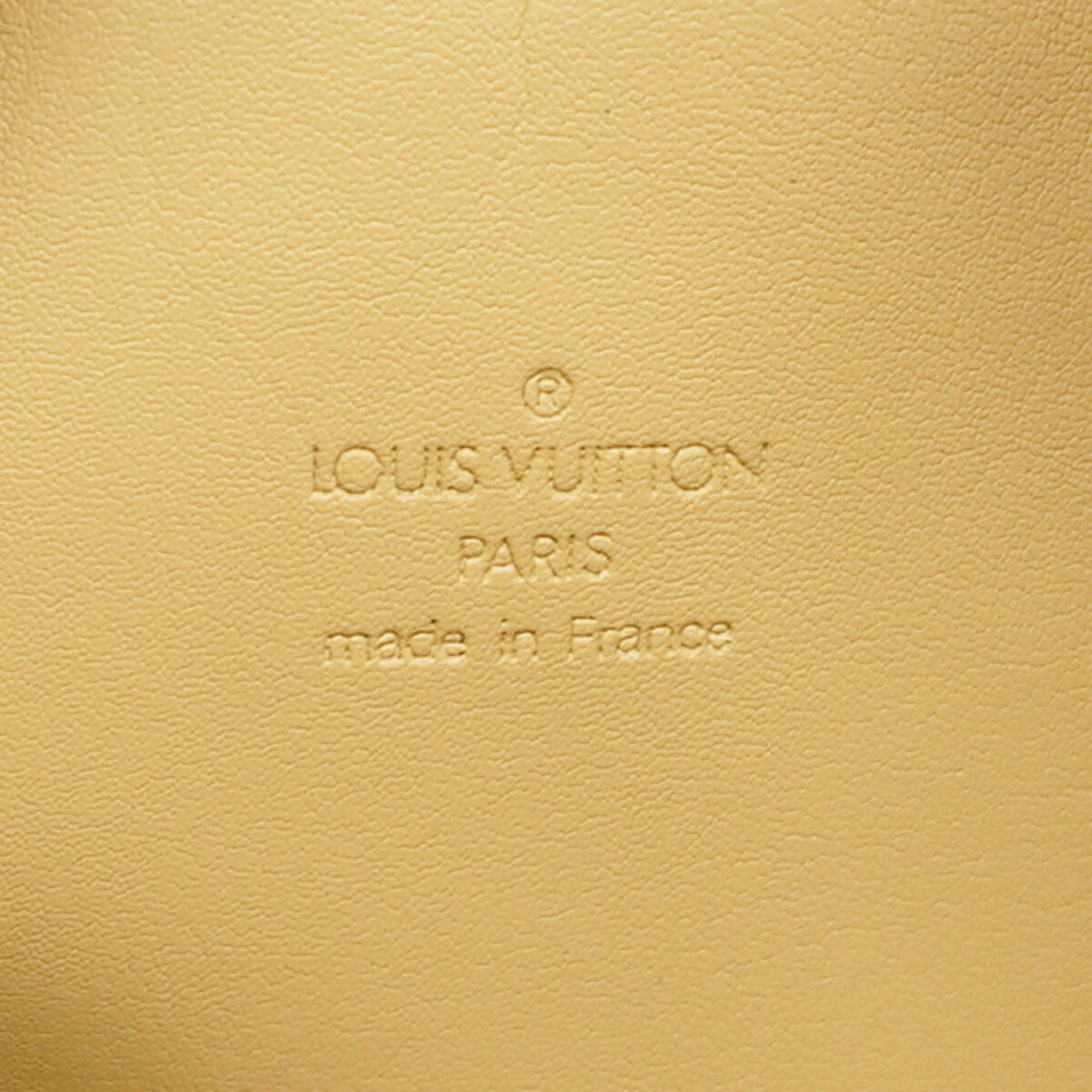 Louis Vuitton Handbag Vernis Tompkins Square M91149 Beige Women's