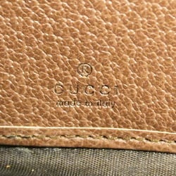 Gucci Ophidia Leather Long Wallet Brown Women's