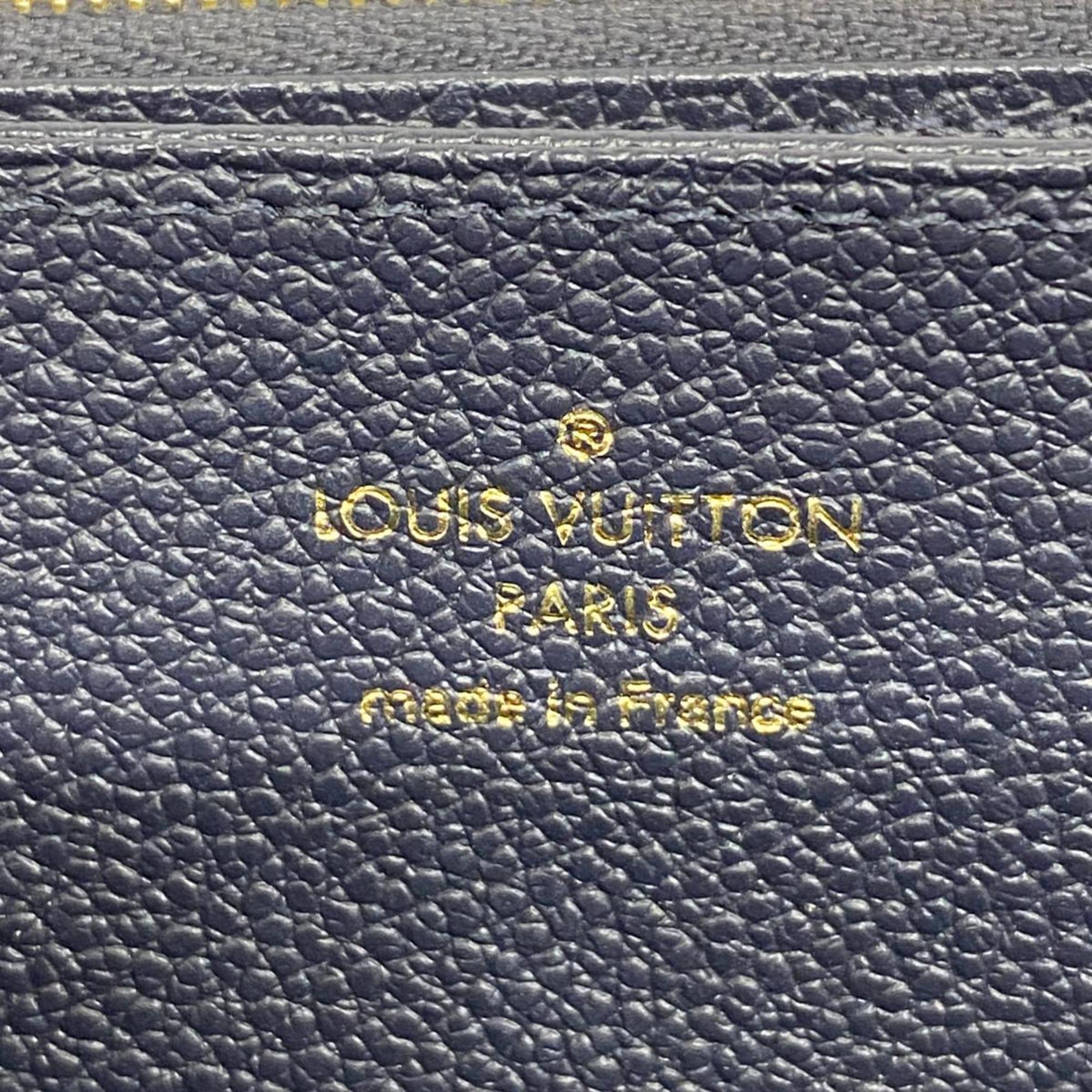 Louis Vuitton Long Wallet Monogram Empreinte Zippy M62121 Marine Rouge Men's Women's