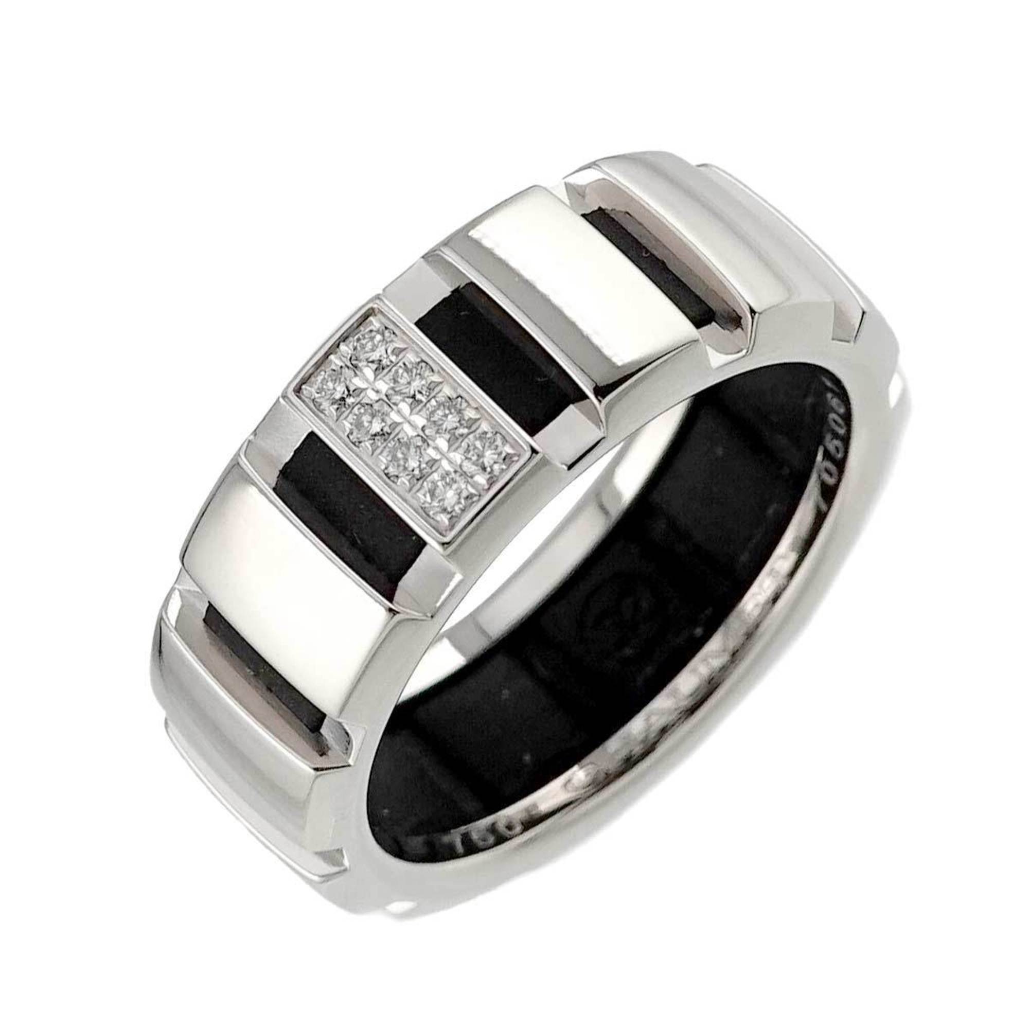 Chaumet Class One #52 Ring Diamond K18WG White Gold 750 Rubber