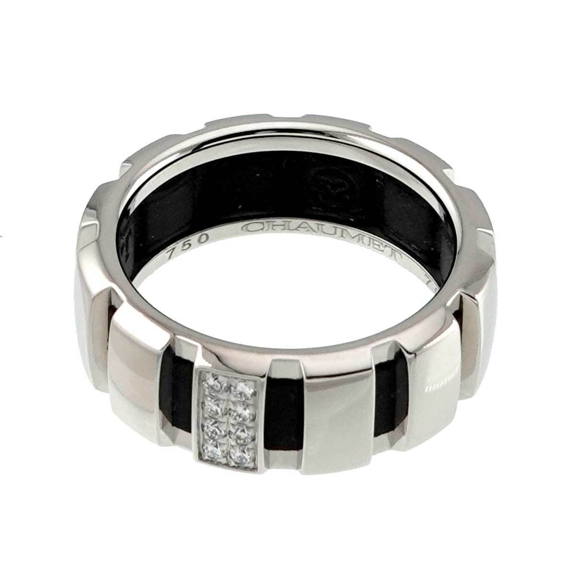 Chaumet Class One #52 Ring Diamond K18WG White Gold 750 Rubber