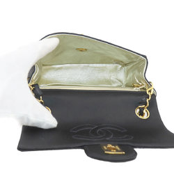 CHANEL Matelasse Chain Shoulder Bag Satin Black A01115 Gold Hardware Mini