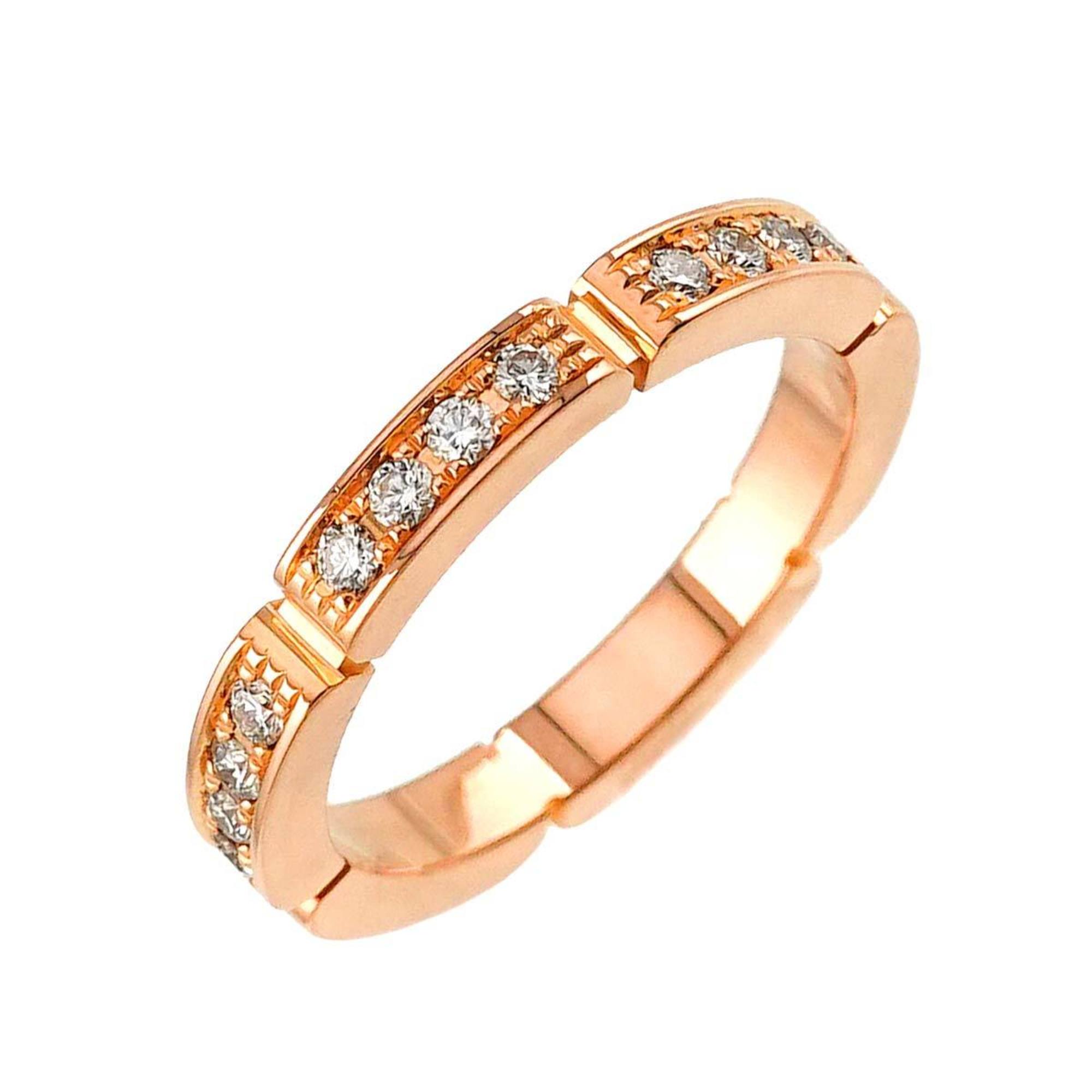 Cartier Maillon Panthere #47 Ring Diamond K18 PG Pink Gold 750