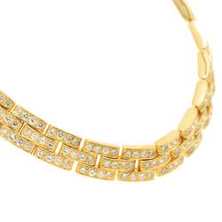 Cartier Maillon Panthere Full Diamond Necklace 40cm K18 YG Yellow Gold 750