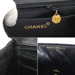 CHANEL Matelasse Handbag Soft Caviar Skin Black A12391 Gold Hardware Bag