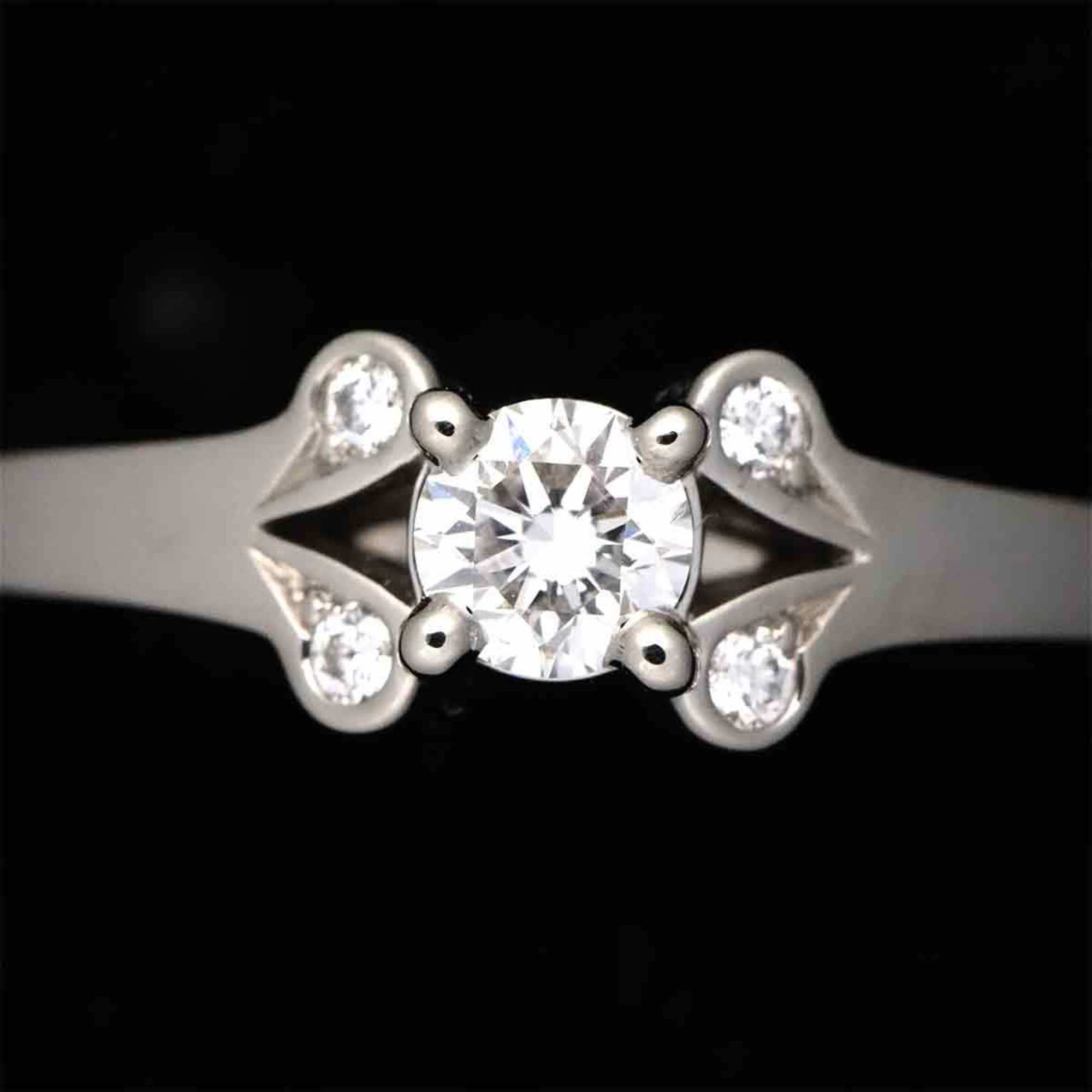 Cartier Ballerina Diamond 0.19ct D VVS2 VG #51 Ring Pt Platinum Ballerine