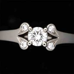 Cartier Ballerina Diamond 0.19ct D VVS2 VG #51 Ring Pt Platinum Ballerine