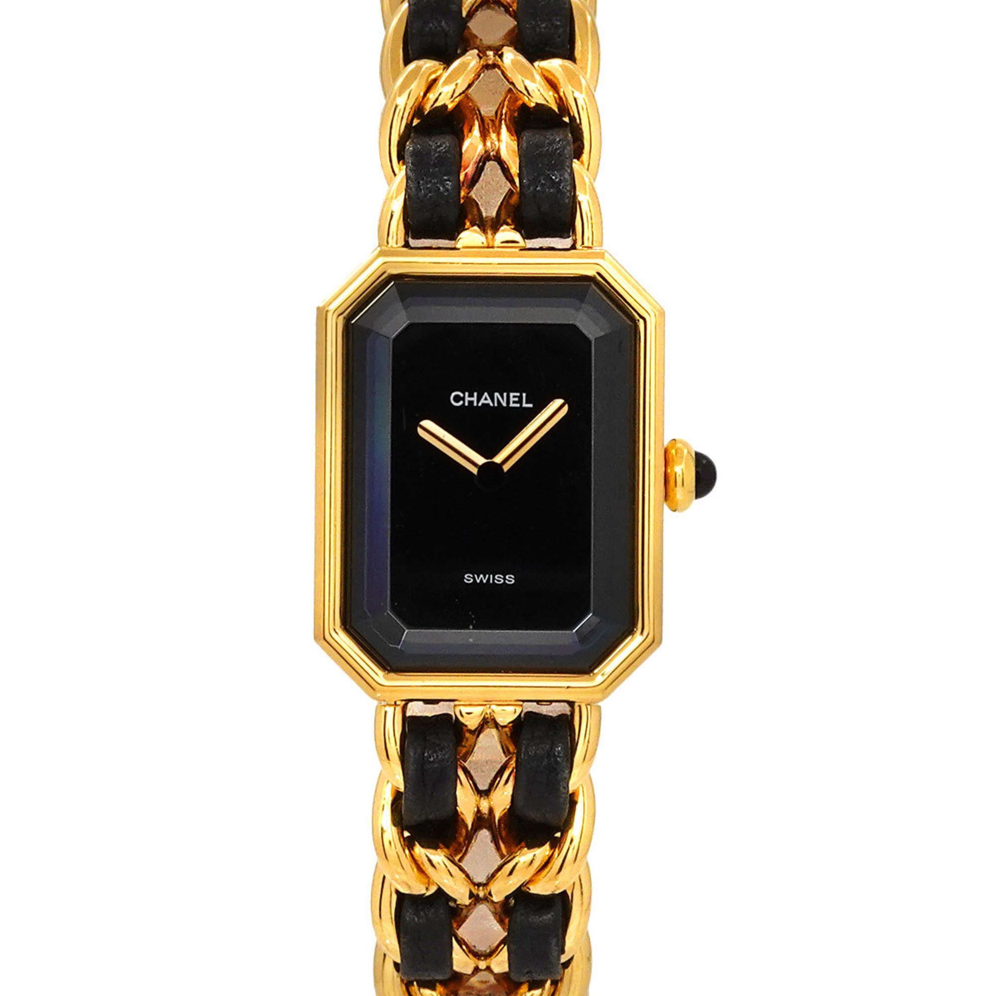 CHANEL Premiere L size H0001 Ladies watch Black Gold Quartz