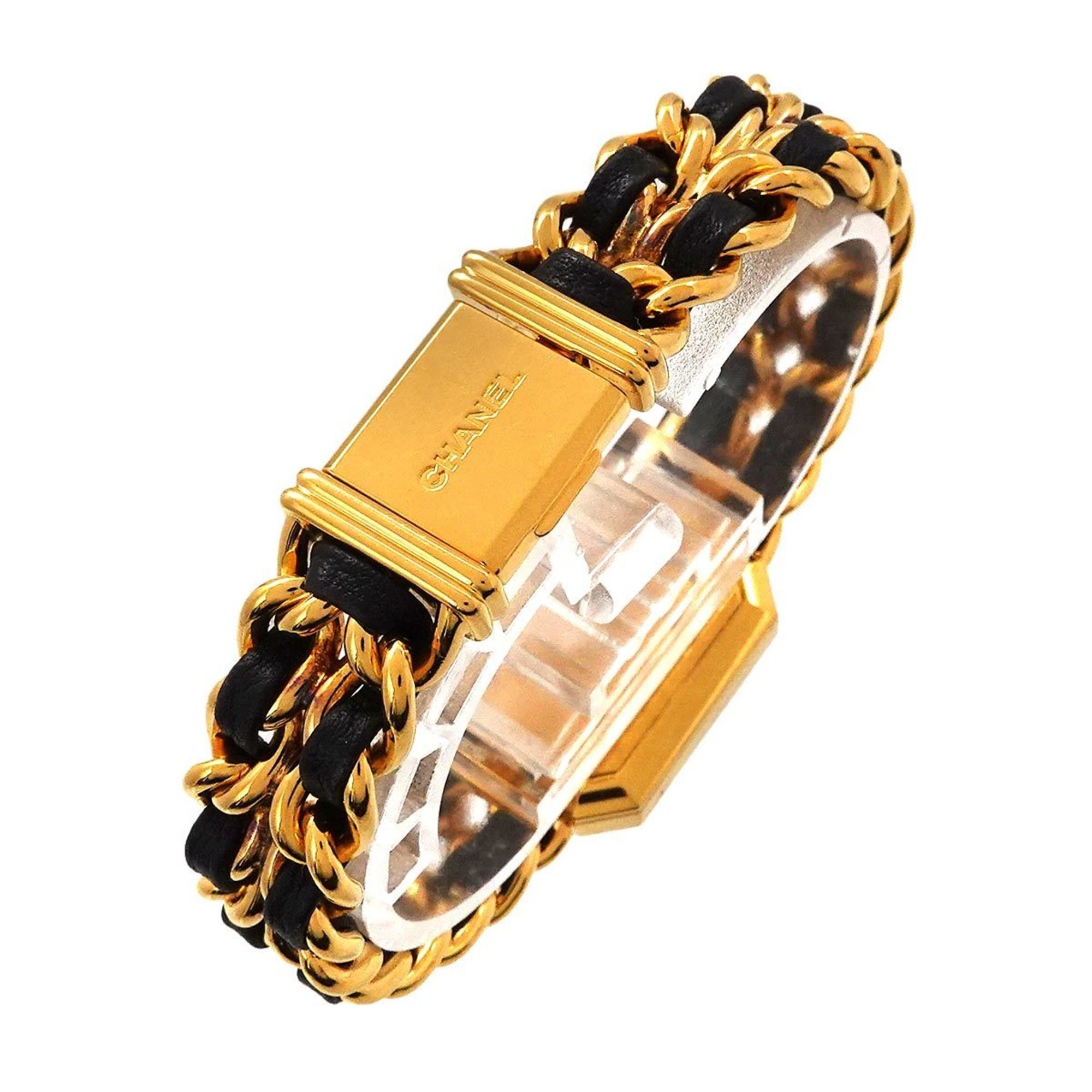 CHANEL Premiere L size H0001 Ladies watch Black Gold Quartz