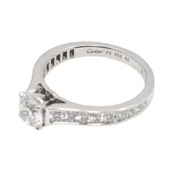 Cartier Solitaire Diamond 0.60ct G VVS1 EX #48 Ring Pt Platinum