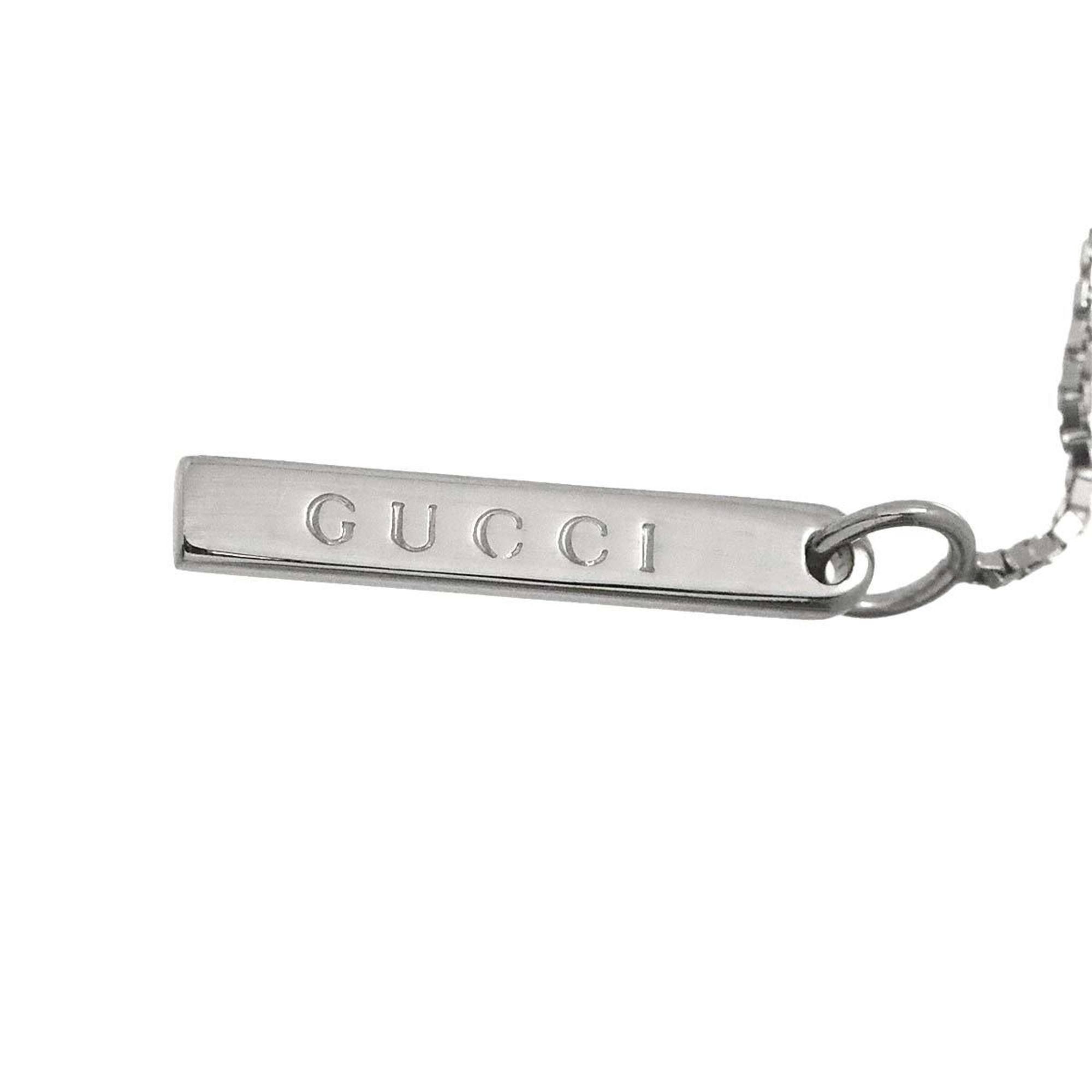 Gucci Lariat Necklace 54cm K18 WG White Gold 750