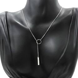 Gucci Lariat Necklace 54cm K18 WG White Gold 750