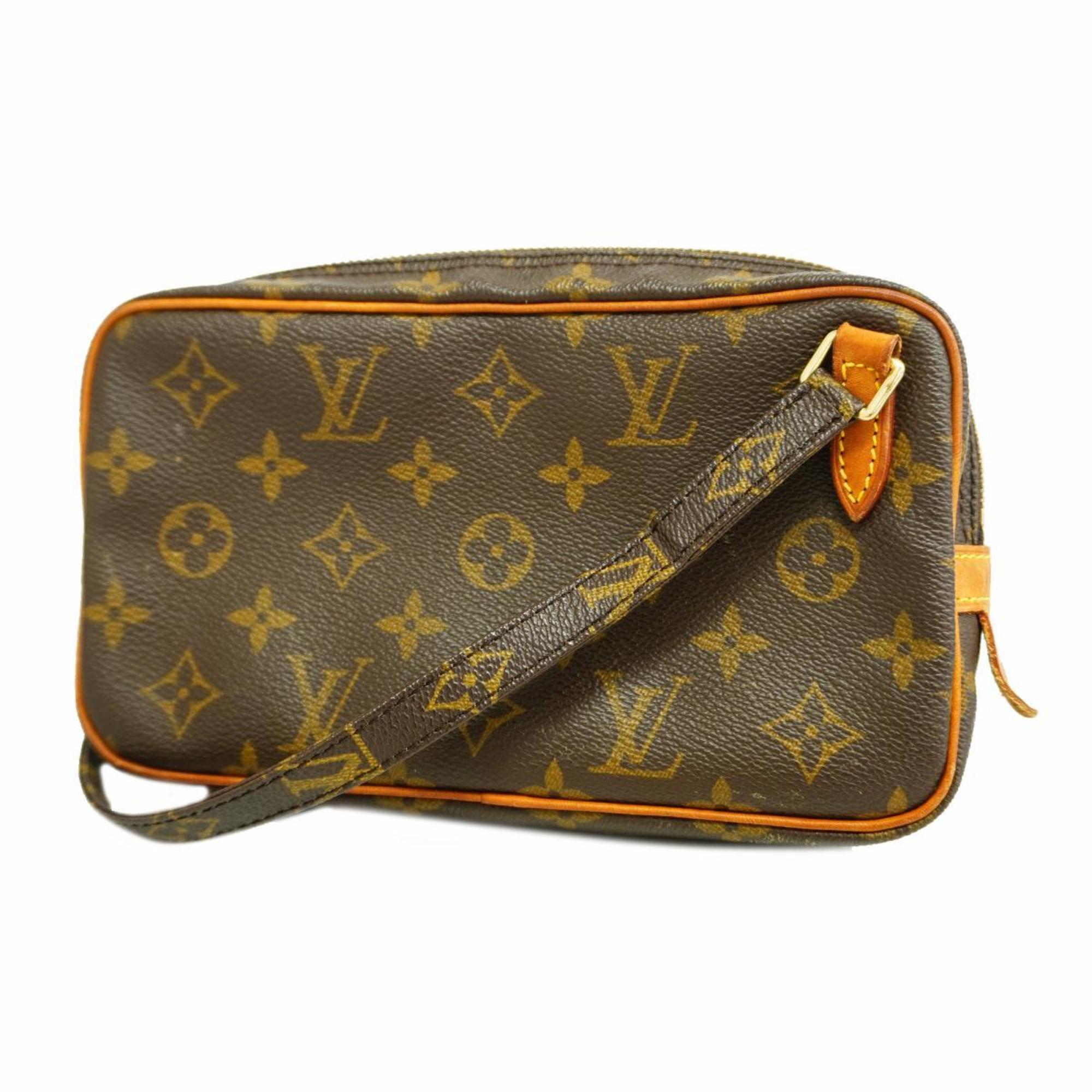 Louis Vuitton Shoulder Bag Monogram Pochette Marly Bandouliere M51828 Brown Women's