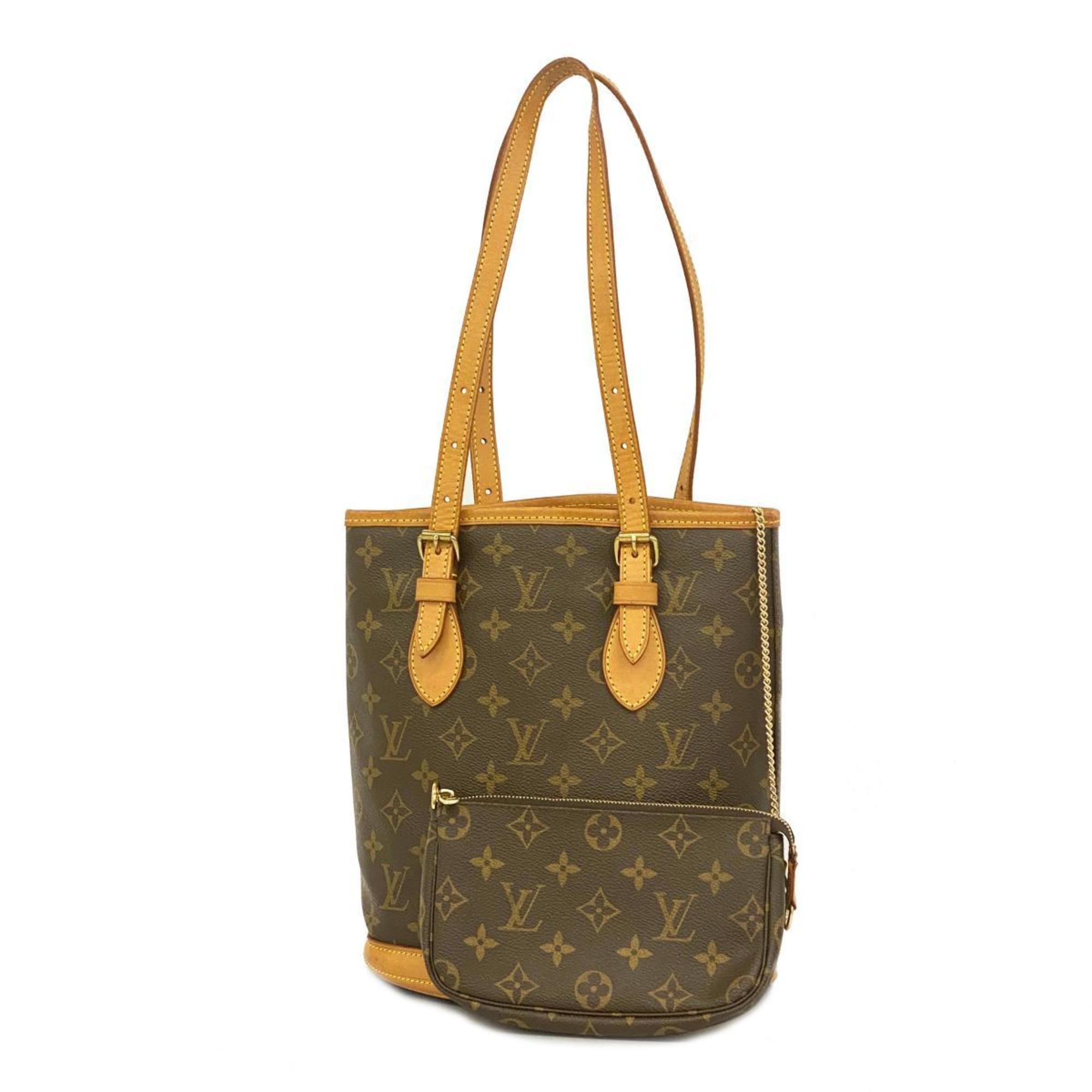 Louis Vuitton Tote Bag Monogram Bucket PM M42238 Brown Women's