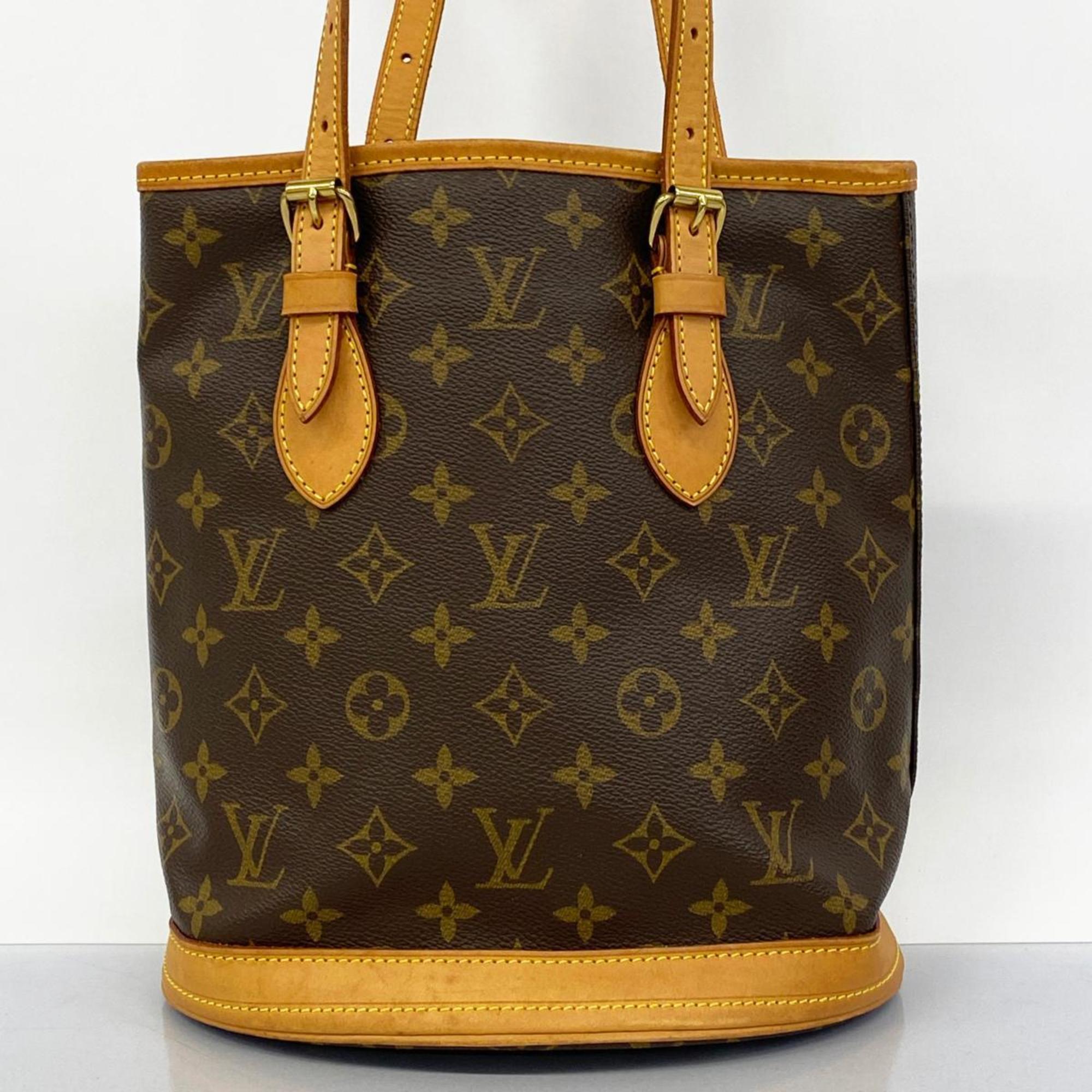 Louis Vuitton Tote Bag Monogram Bucket PM M42238 Brown Women's