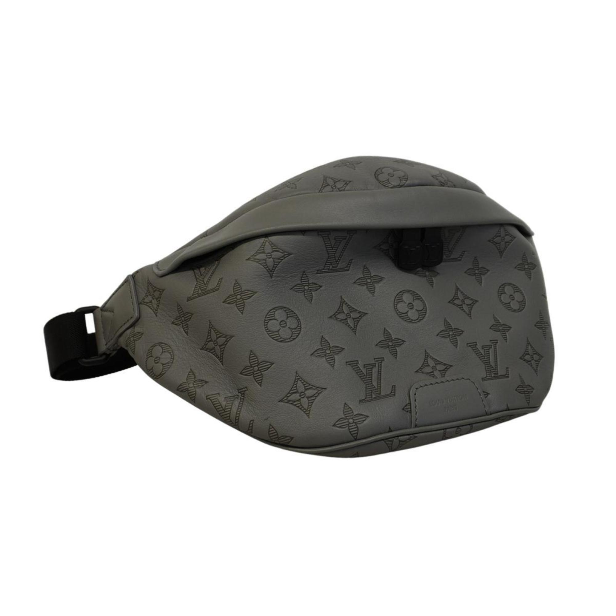 Louis Vuitton Body Bag Monogram Shadow Discovery Bum PM M46108 Grey Men's