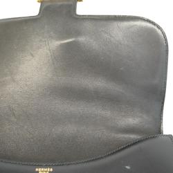 Hermes Shoulder Bag Constance 18 〇L Engraved Box Calf Black Women's