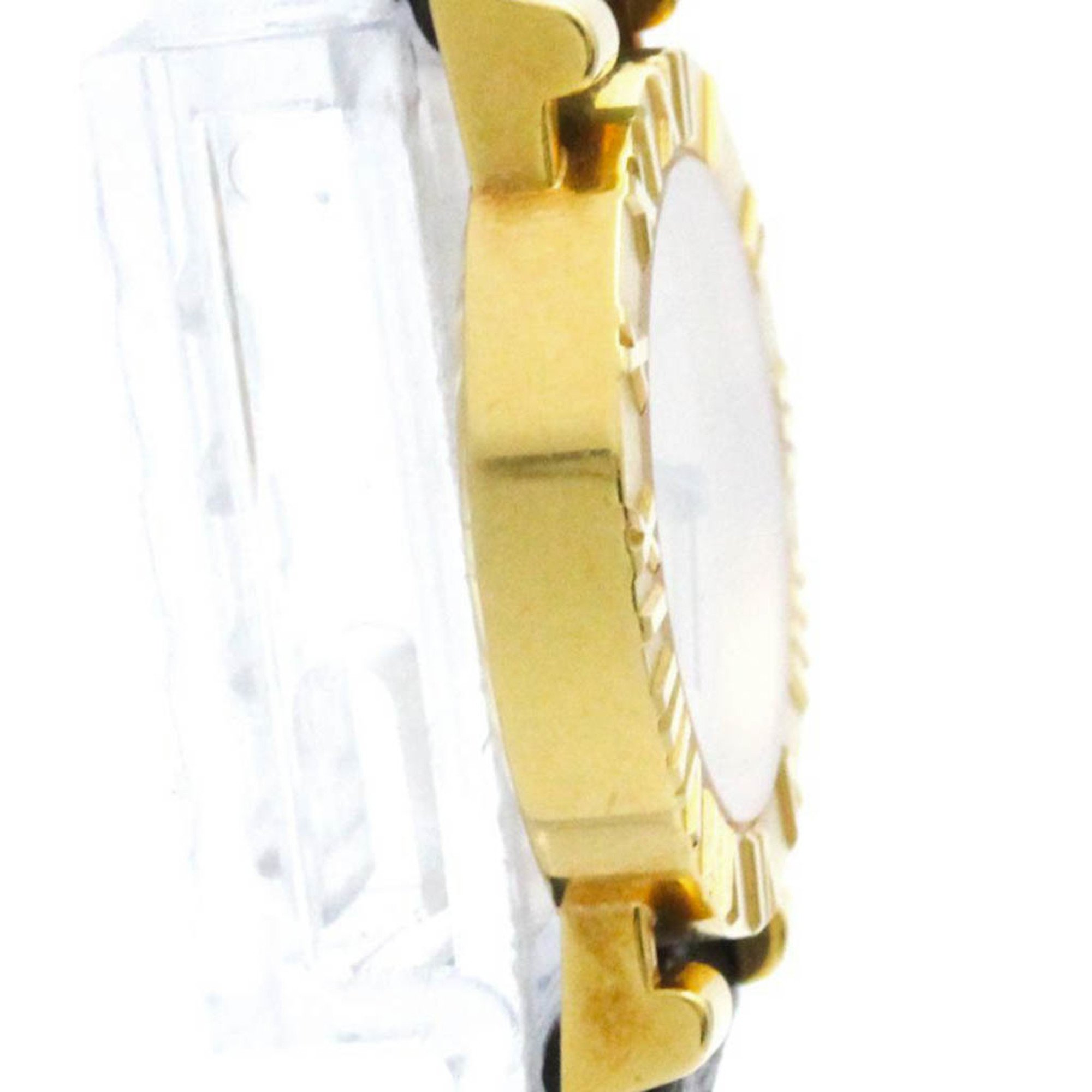 Polished TIFFANY Atlas 18K Gold Leather Quartz Ladies Watch L0630 BF571703