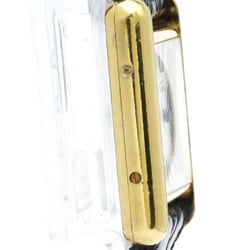 CARTIER Must Tank Vermeil Gold Plated Leather Quartz Ladies Watch BF575784