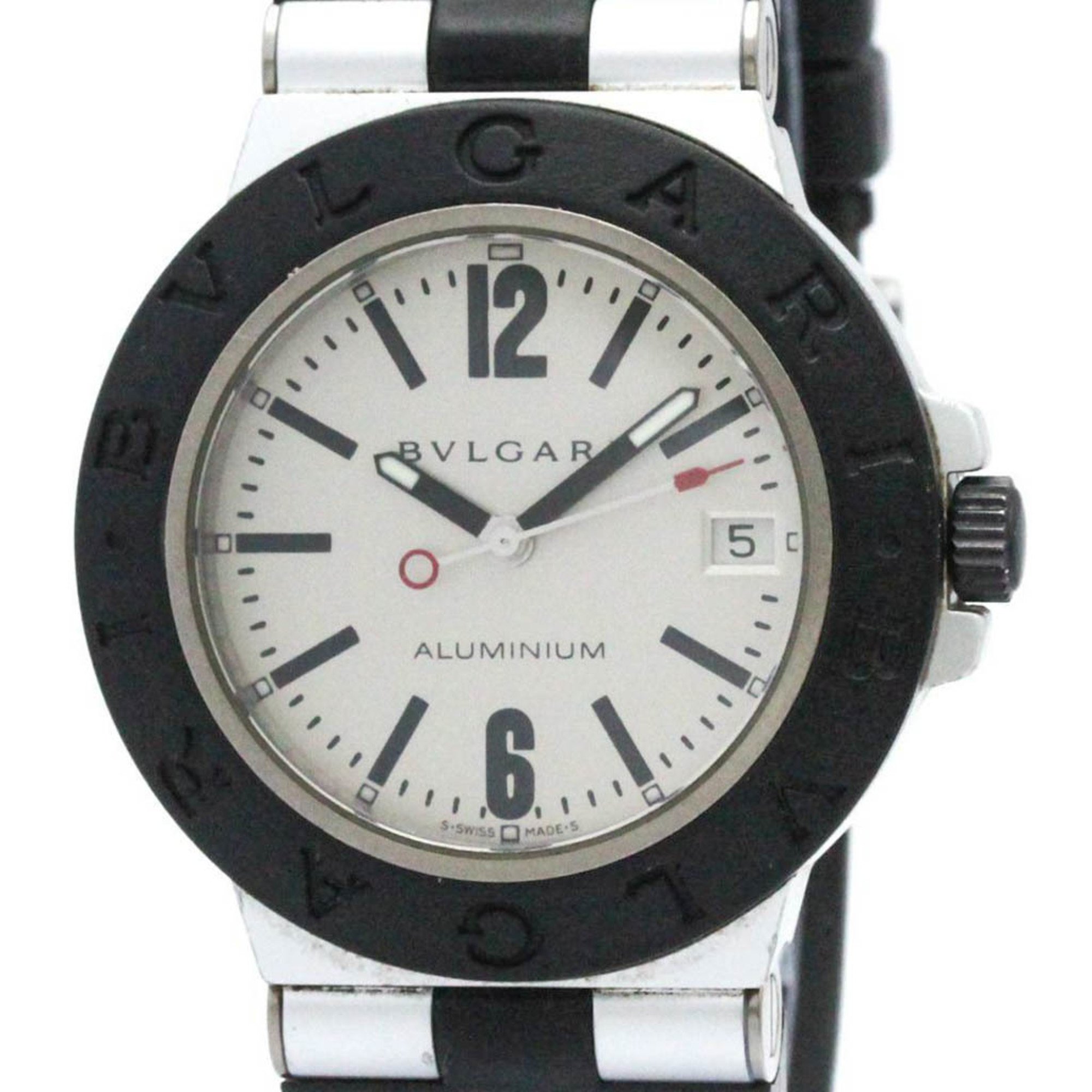 BVLGARI Alminium Rubber Automatic Mens Watch AL38TA BF574252