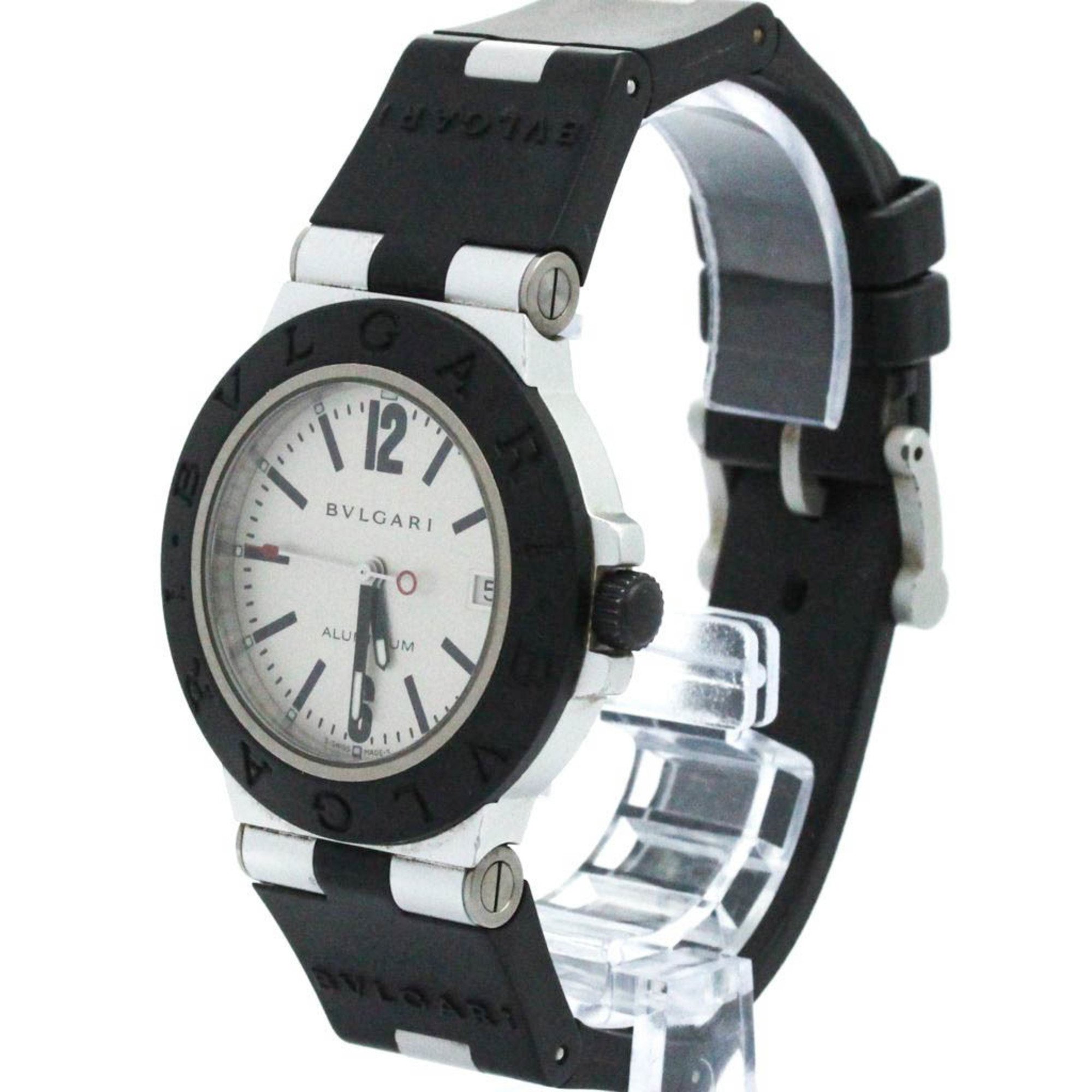 BVLGARI Alminium Rubber Automatic Mens Watch AL38TA BF574252