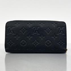 Louis Vuitton Long Wallet Monogram Empreinte Zippy M60571 Noir Ladies