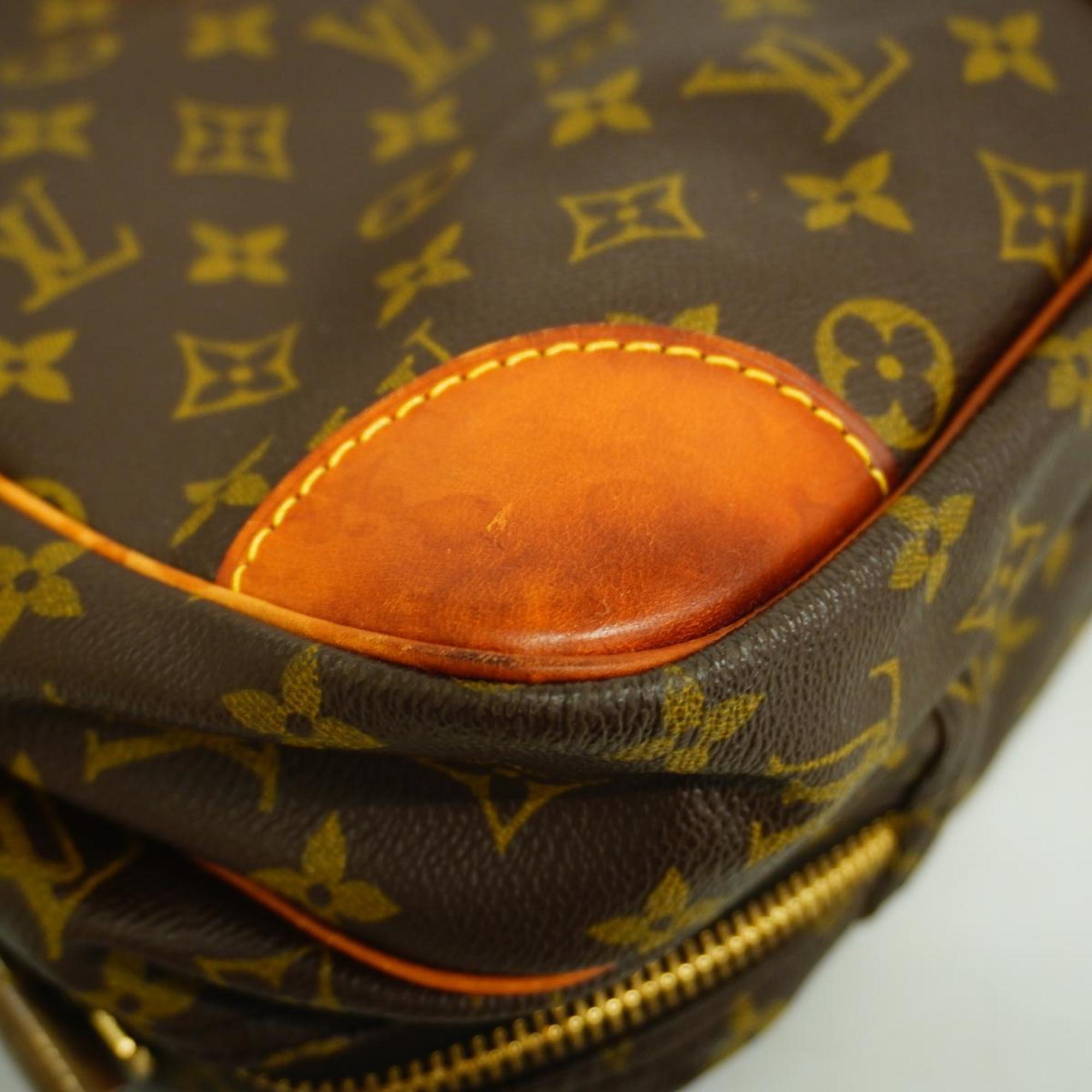 Louis Vuitton Boston Bag Monogram Sac 24R M41387 Brown Men's Women's