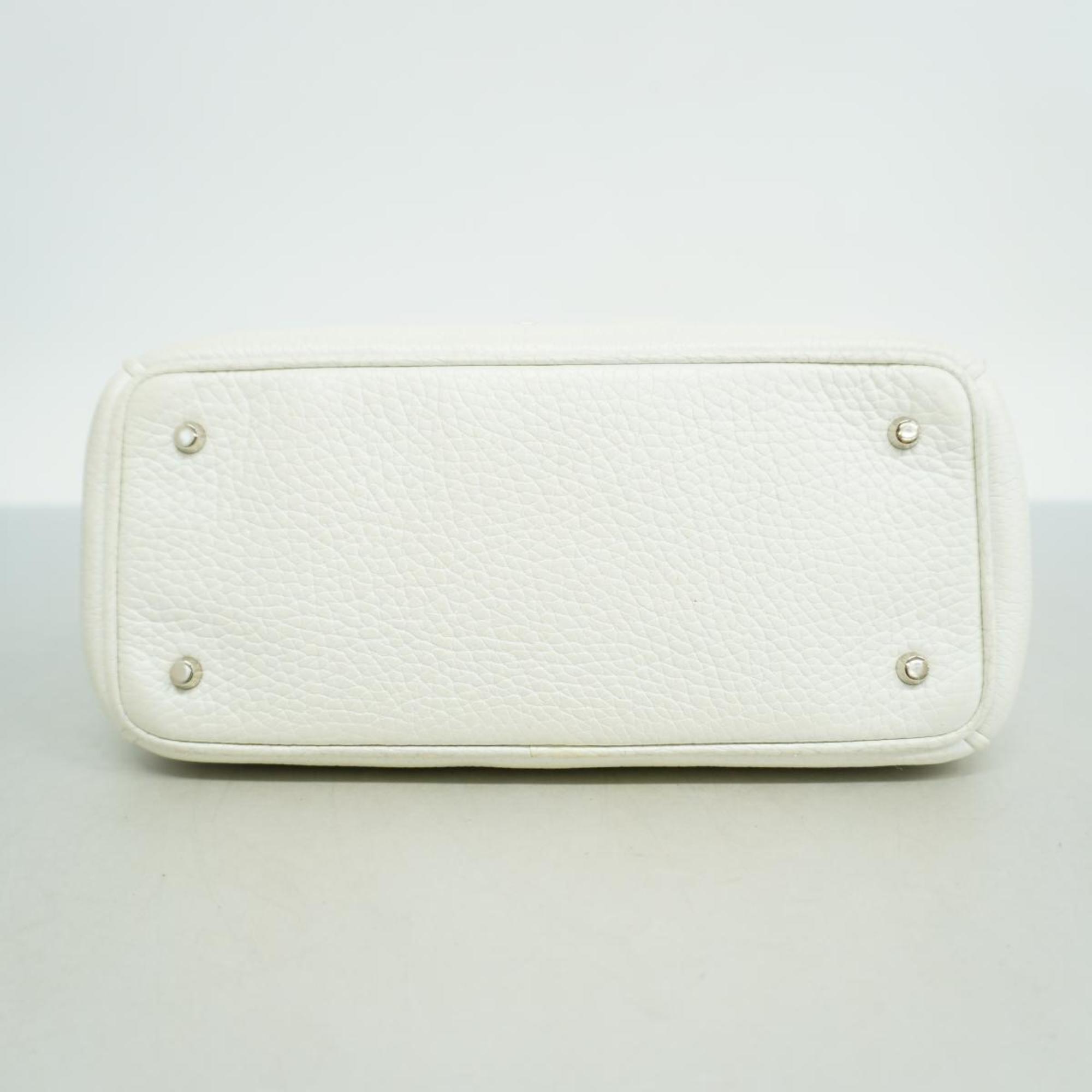 Christian Dior Handbag Diorissimo Leather White Women's