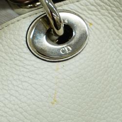 Christian Dior Handbag Diorissimo Leather White Women's