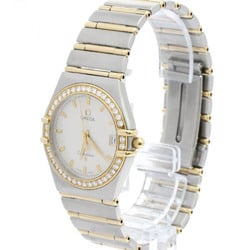 Polished OMEGA Constellation Diamond 18K Gold Steel Mens Watch 1217.30 BF574210