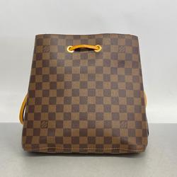 Louis Vuitton Shoulder Bag Damier NeoNoe N40213 Ebene Saffron Ladies