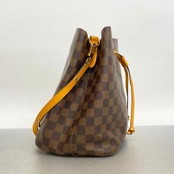 Louis Vuitton Shoulder Bag Damier NeoNoe N40213 Ebene Saffron Ladies