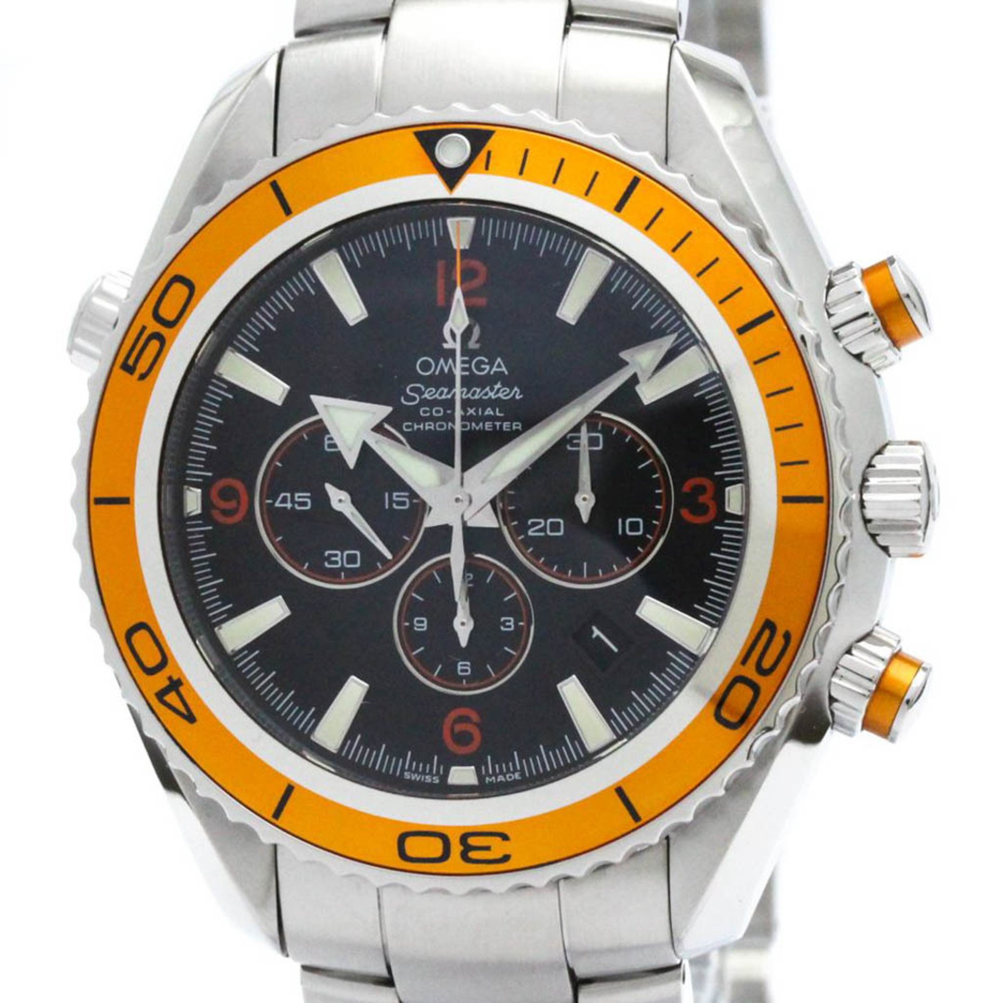 Polished OMEGA Seamaster Planet Ocean Chronograph Steel Watch 2218.50 BF575799