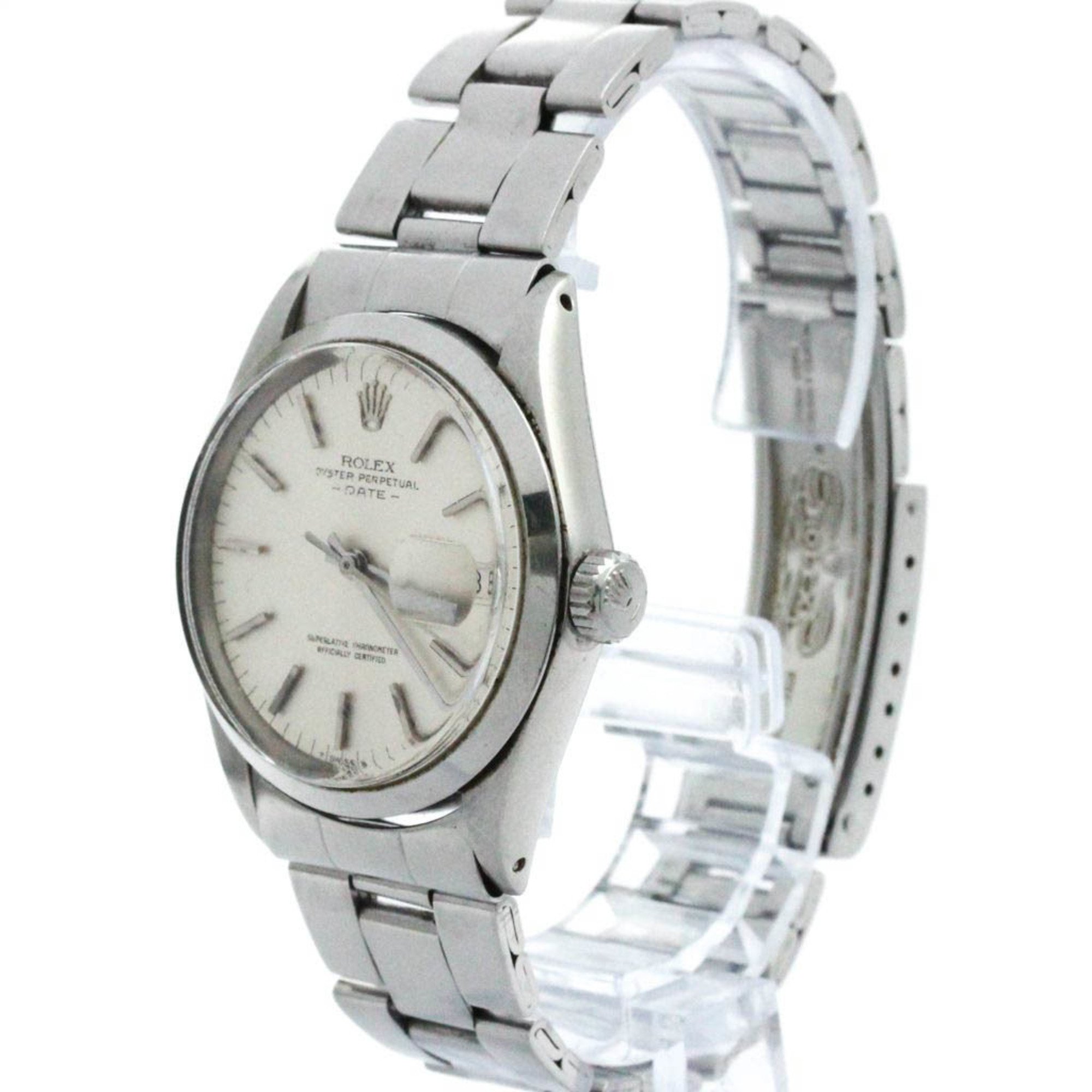 Vintage ROLEX Oyster Perpetual Date 1500 Steel Automatic Mens Watch BF574122