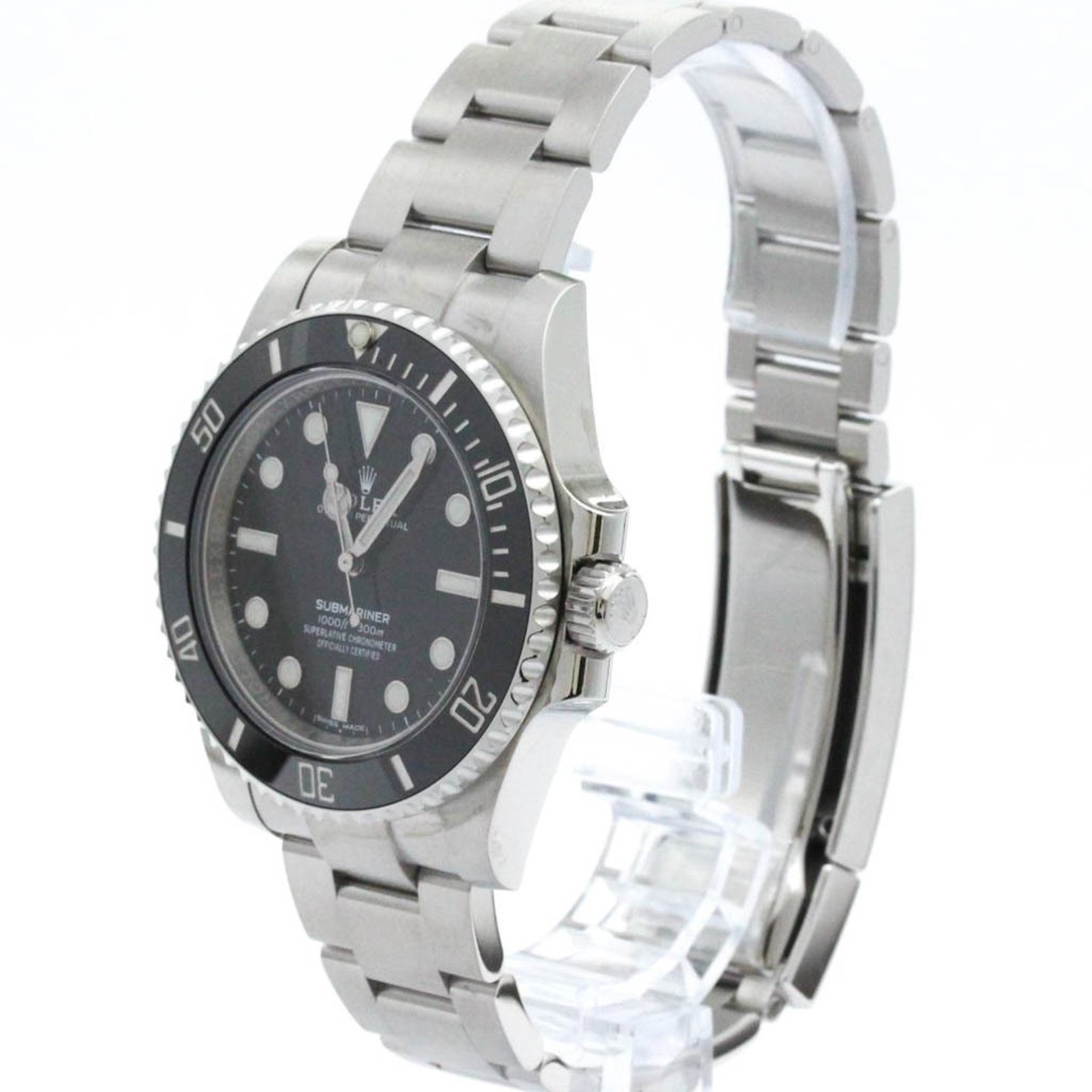 Polished ROLEX Submarina 114060 Stainless Steel Automatic Mens Watch BF575757