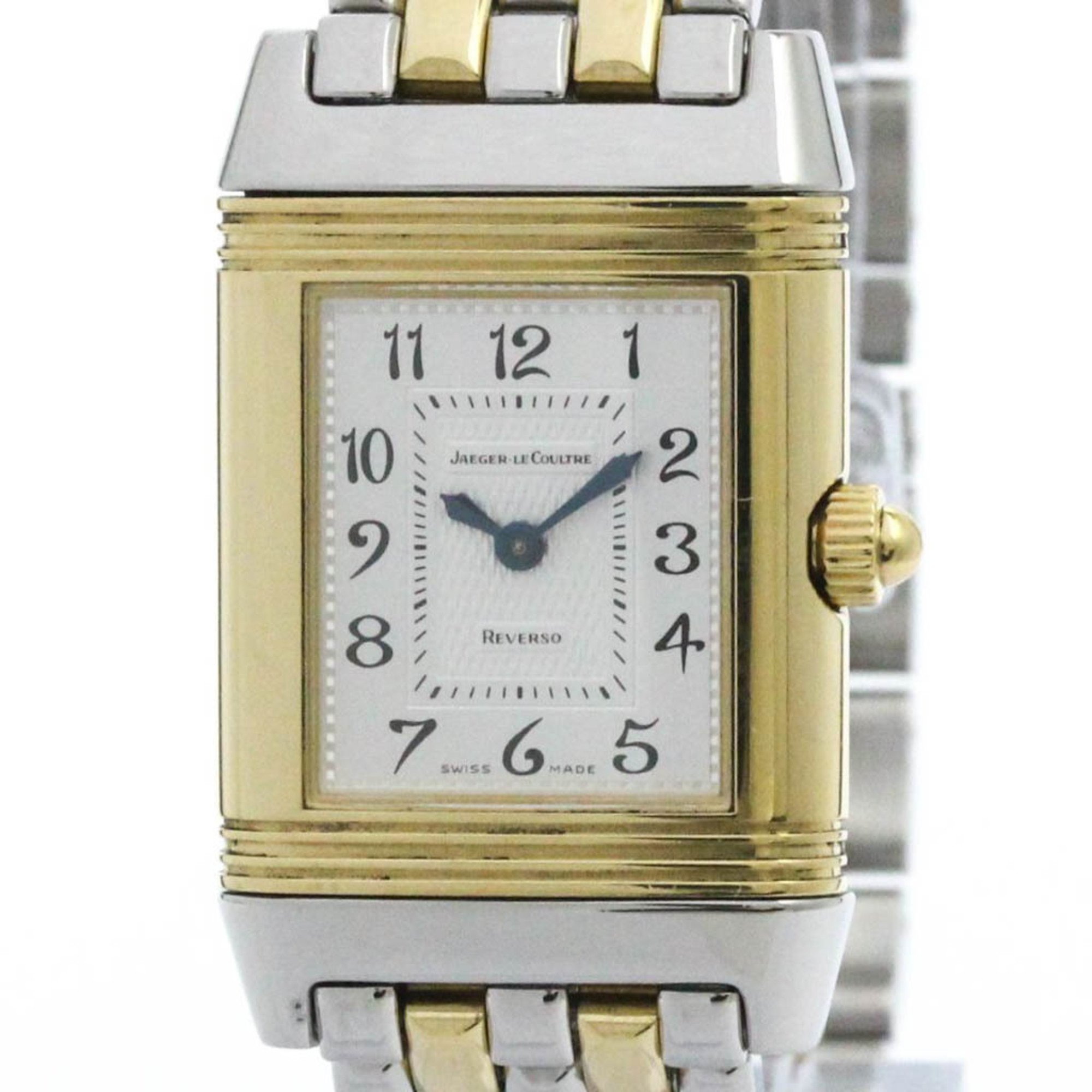 JAEGER-LECOULTRE Reverso 18K Gold Steel Hand-Winding Watch 266.5.44 BF575790