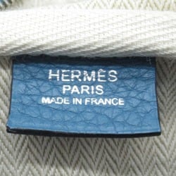 Hermes HERMES Victoria 35 Blue Jean Handbag Bag Leather Taurillon Clemence Women's