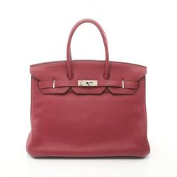 Hermes HERMES Birkin 35 Handbag Bag Taurillon Clemence Women's Red