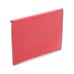 Hermes HERMES Envelope Business Card Holder/Card Case Chevre Ladies Red