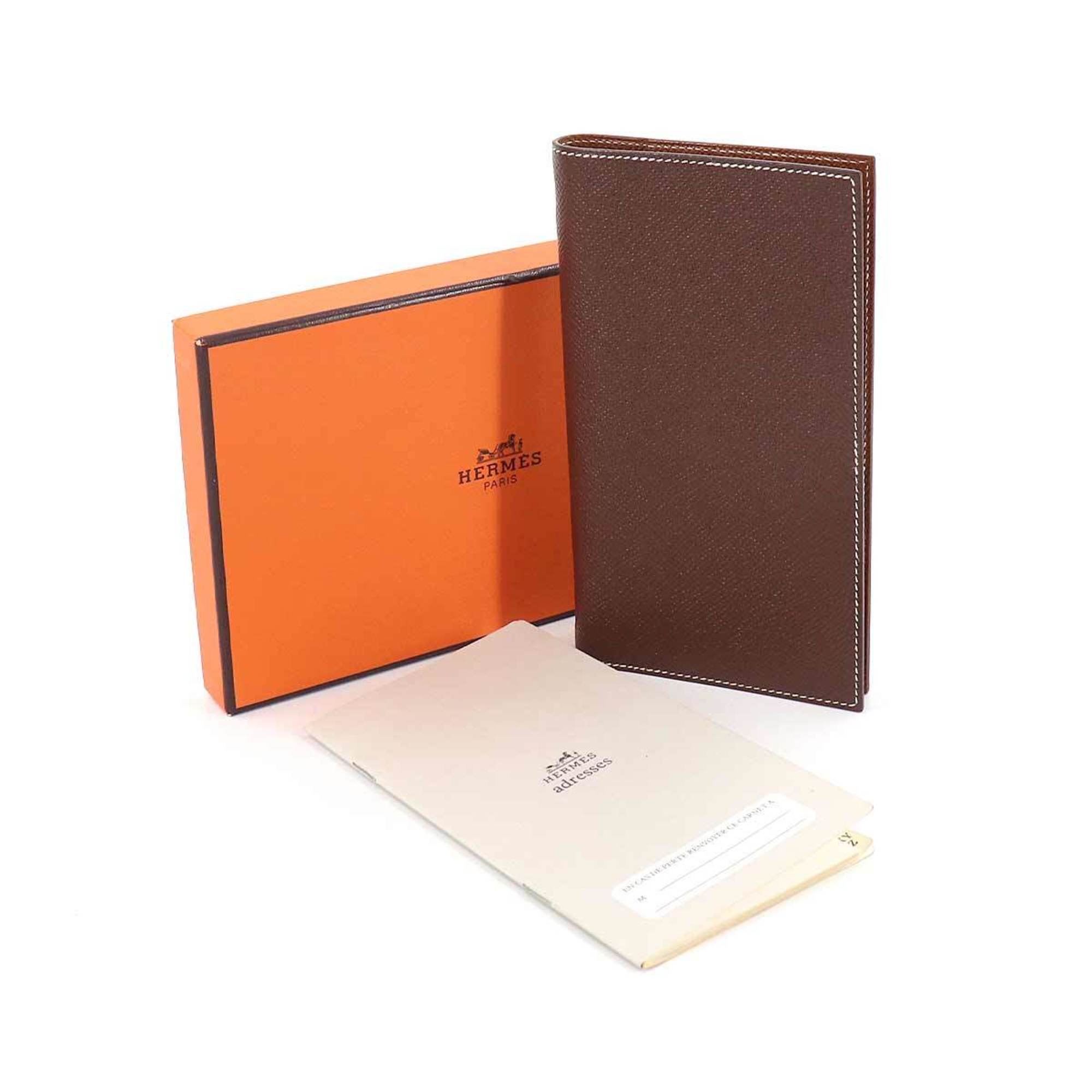 Hermes Vision Agenda Notebook Cover, Cushvel, Epson, Havana, B Stamp